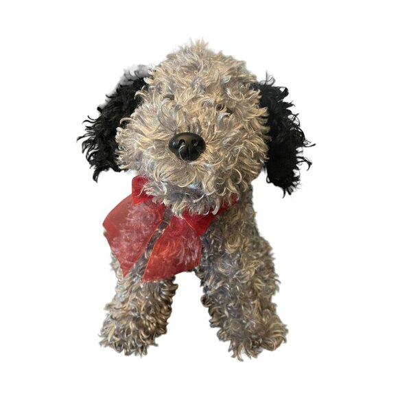 Dan Dee Collectors Choice Gray Scruffy Puppy Dog 9" Plush Terrier Realistic - Picture 2 of 9